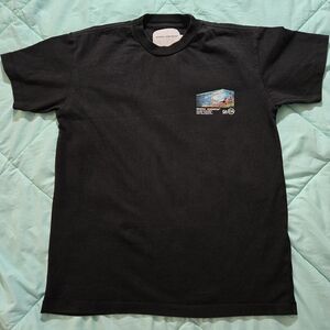 Black Short-Sleeve Graphic Crewneck T-Shirt by